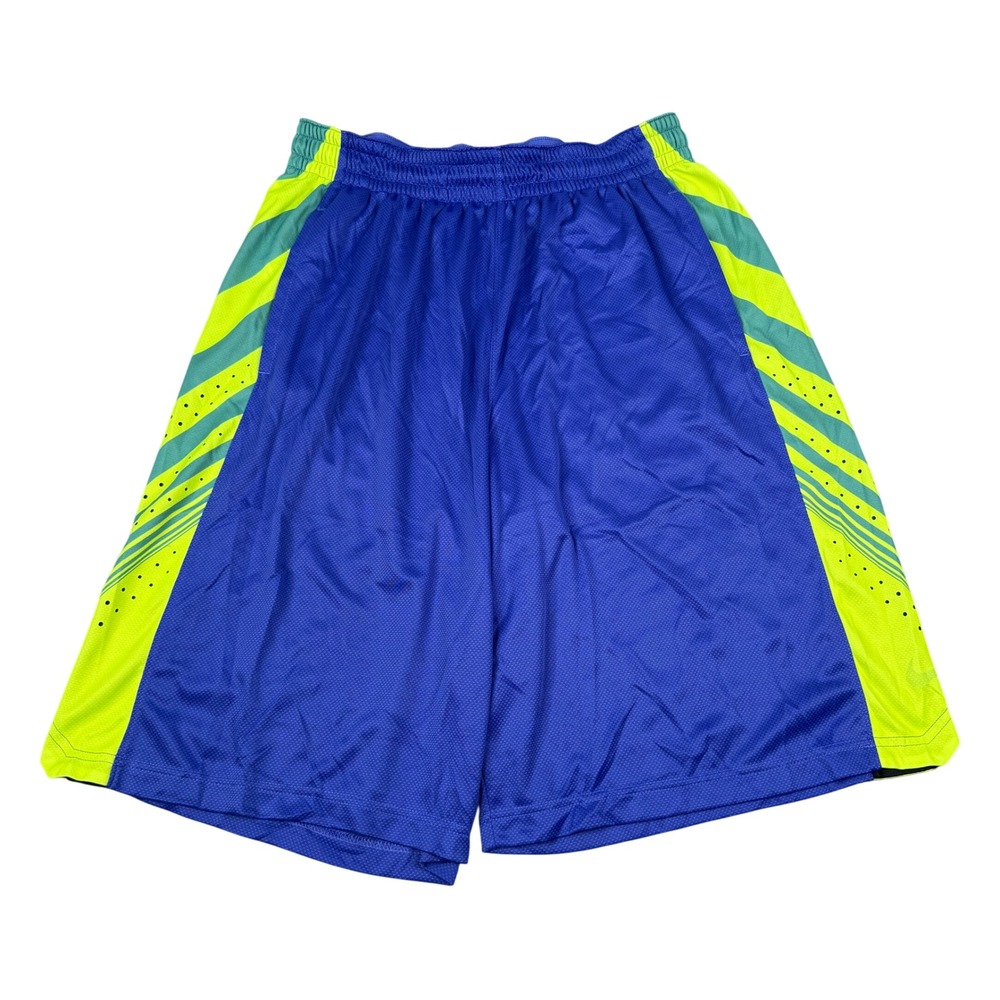 Nike Sequalizer Basketball Shorts Mens XL Blue Neon Dri-FIT Athletic Gym 521100